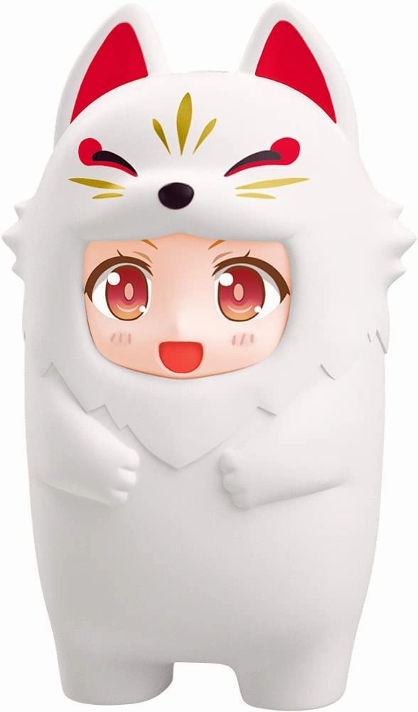 Nendoroid More Kigurumi Face Parts Case White Kitsune Spiritual Figure Gaming Article