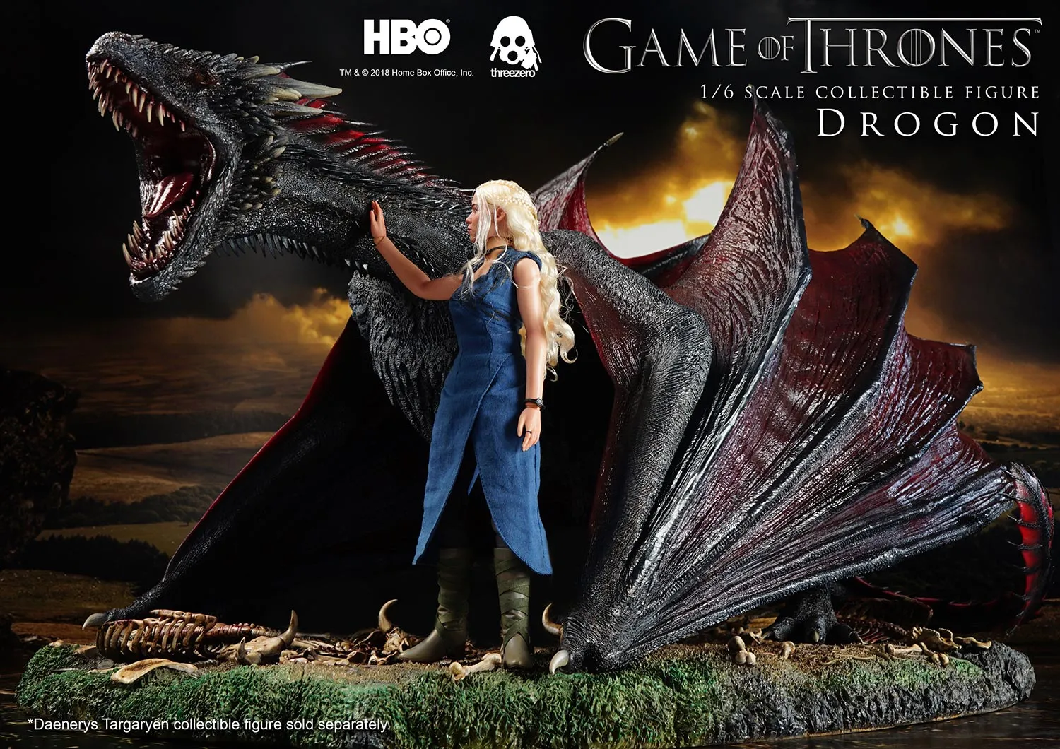 Gift Guide Cultural Heritage Threezero Game of Thrones Drogon 1/6 Scale Collectible Figure