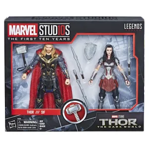 Hasbro Marvel Studios: The First Ten Years Thor: The Dark World Thor And Sif PVC Model Collectors Figure