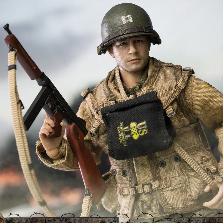 CRAZY FIGURE [CF-LW011] 1:12 WWII U.S. Rangers On D-Day Captain Resin Statue Bohemian style