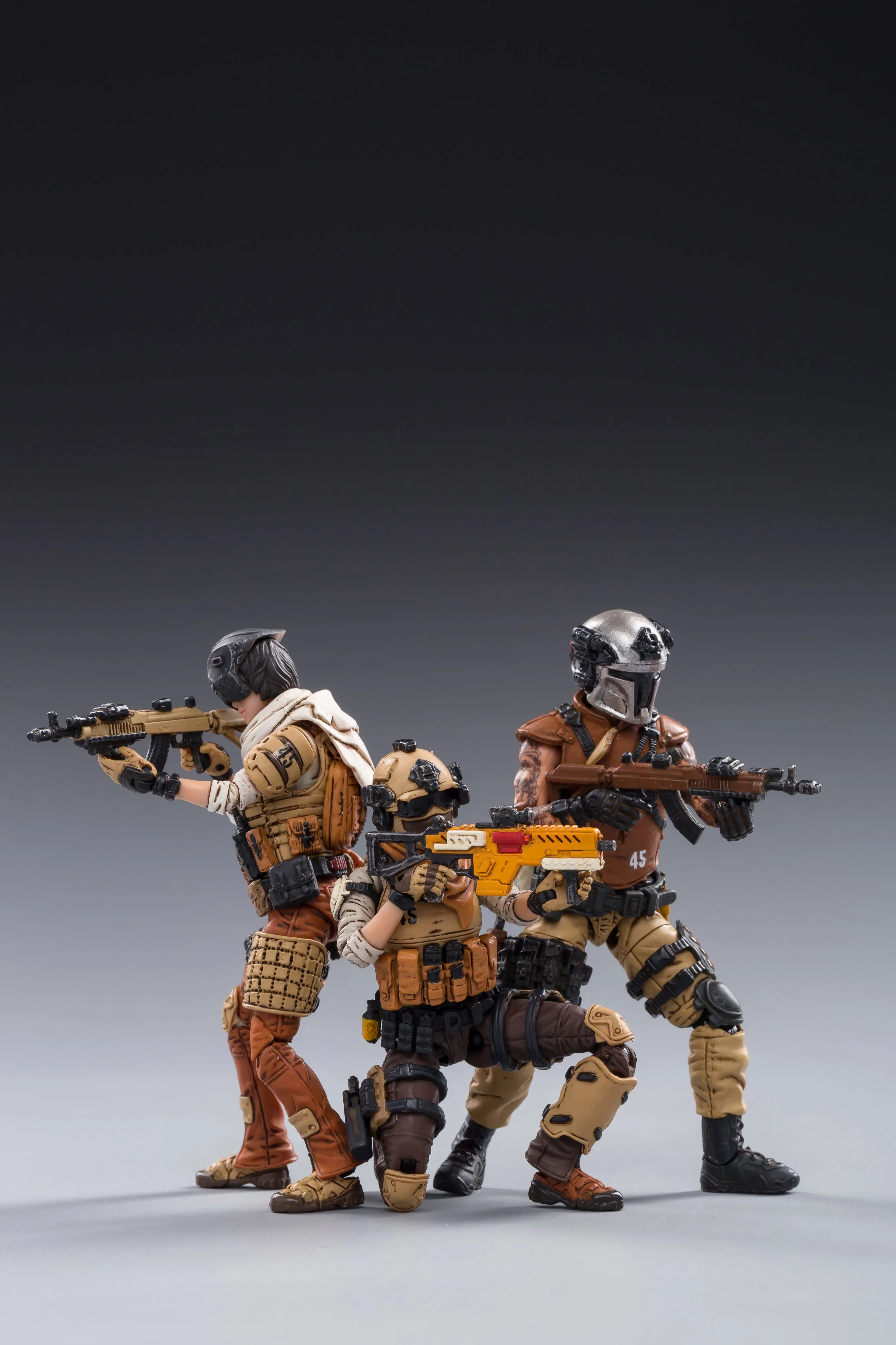 JOY TOY 45ST LEGION WASTELAND HUNTERS 1/18 FIGURE 3PK Safe For Children Established Maker