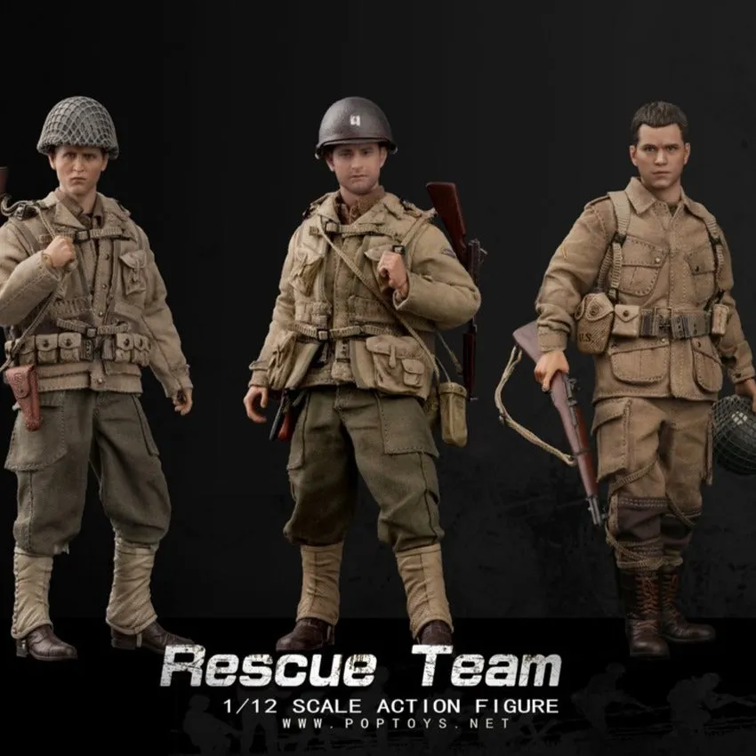 Music Icon POP Toys 1/12 Scale WWII US Rescue Squad Captain/Shooter/Soldier