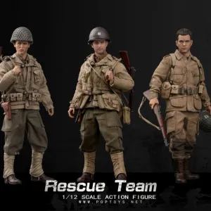 Music Icon POP Toys 1/12 Scale WWII US Rescue Squad Captain/Shooter/Soldier