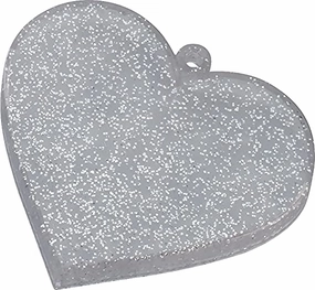 Cartoon Figure Collection Showcase Nendoroid More Heart Base (Silver Glitter)