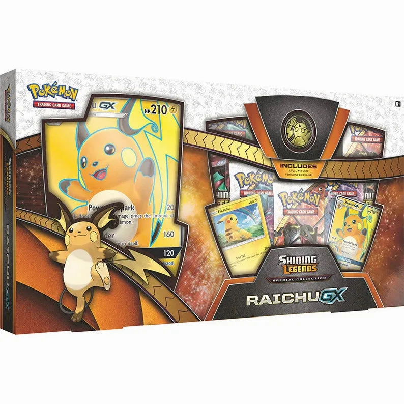 POKEMON TCG SHINING LEGENDS RAICHU GX SPECIAL COLLECTION Toy Series Series Random Series Display