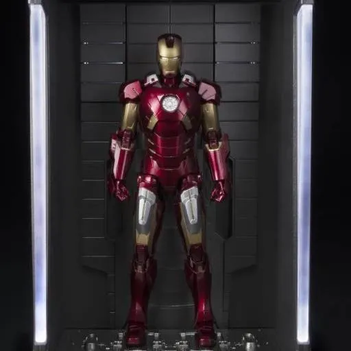 Robot Replica Educational Toy Tamashii Nations S.H.Figuarts Iron Man Mark VII and Hall of Armor Set