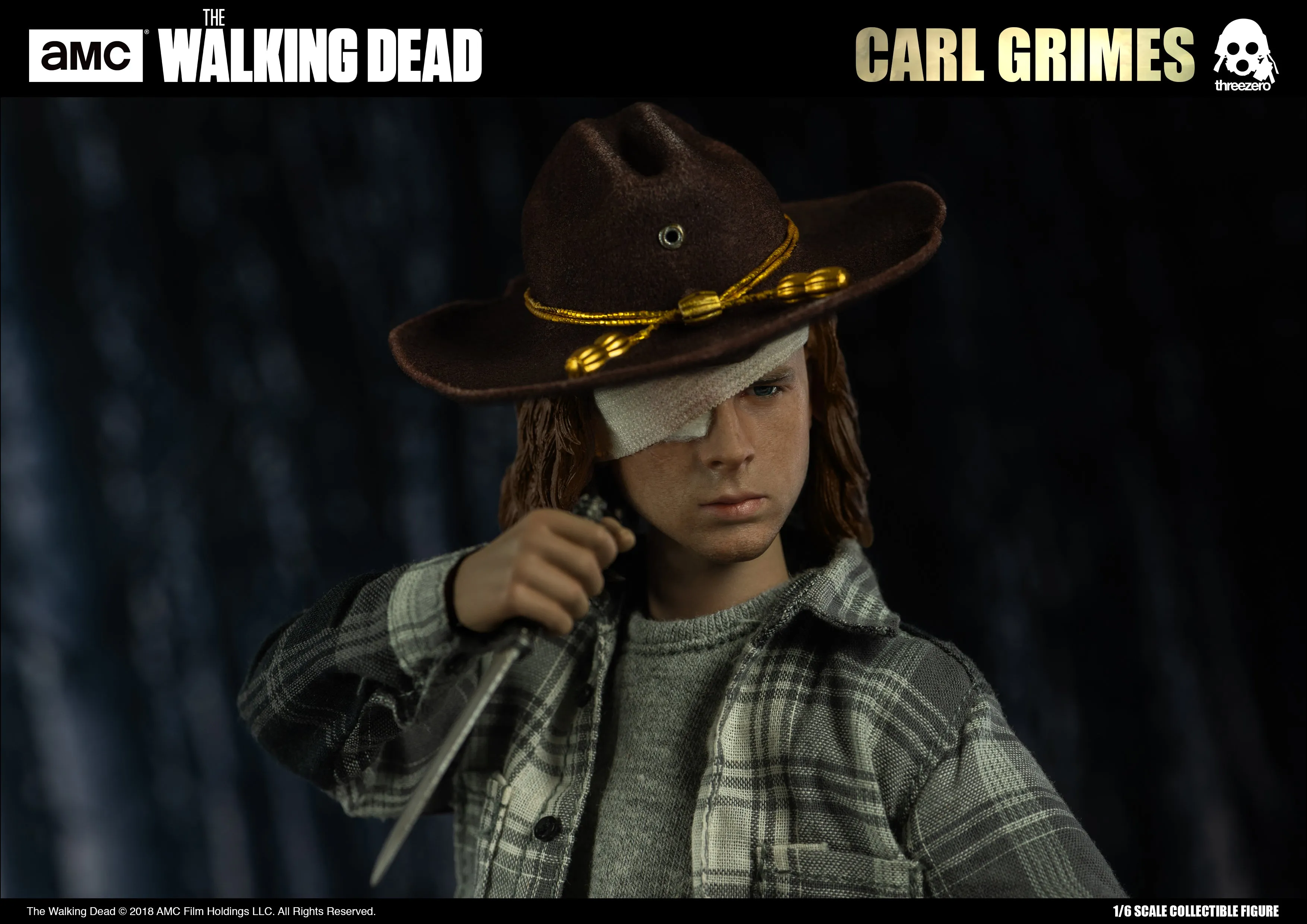 Threezero Walking Dead Carl Grimes (Deluxe version) Instagram Worthy Vinyl Hero