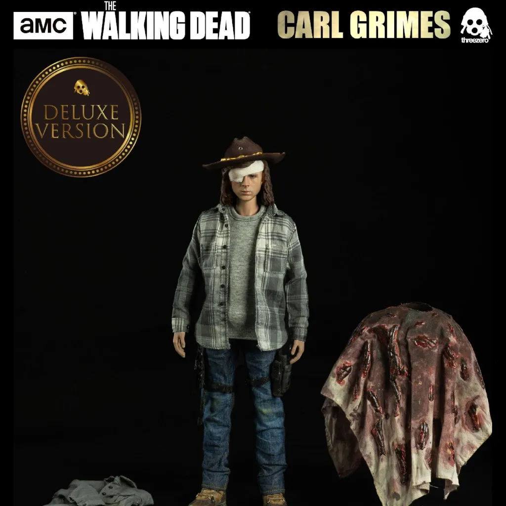 Threezero Walking Dead Carl Grimes (Deluxe version) Wood Carving Adventure Game
