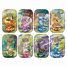 Pokemon Trading Card Game: Scarlet & Violet Prismatic Evolutions Mini Tin - Assorted Exclusive Pack Release Surprise Series Opening