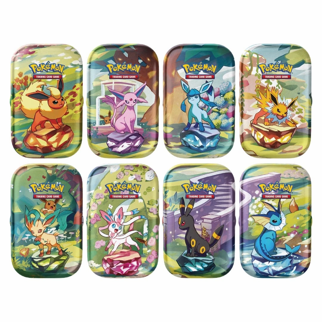 Pokemon Trading Card Game: Scarlet & Violet Prismatic Evolutions Mini Tin - Assorted Exclusive Pack Release Surprise Series Opening