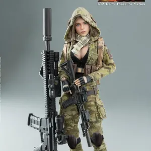 Anime Model Leisure Activity Very Cool 1:12 MC Camouflage Women Soldier Villa