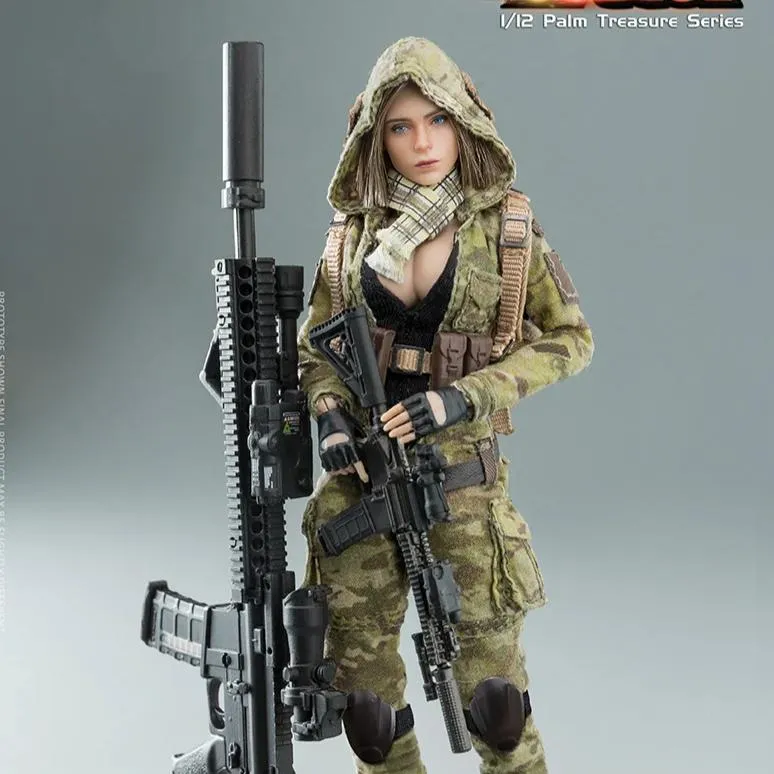 Anime Model Leisure Activity Very Cool 1:12 MC Camouflage Women Soldier Villa